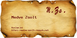 Medve Zsolt névjegykártya